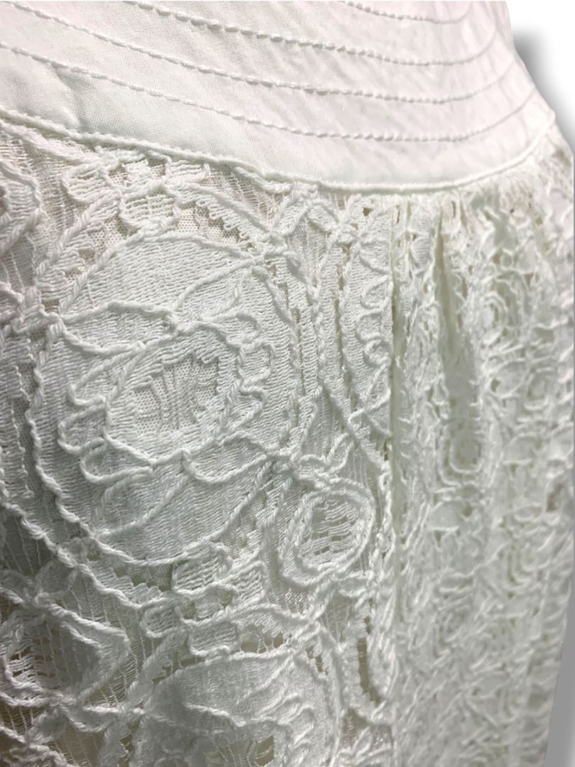 Size XL Liz Claiborne Cream Lace Overlay New Shift Dress Sleeveless