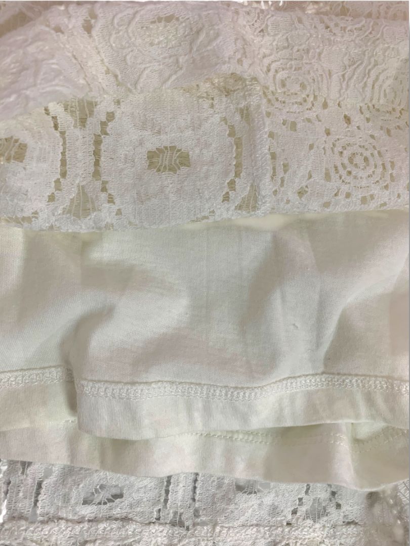 Size XL Liz Claiborne Cream Lace Overlay New Shift Dress Sleeveless