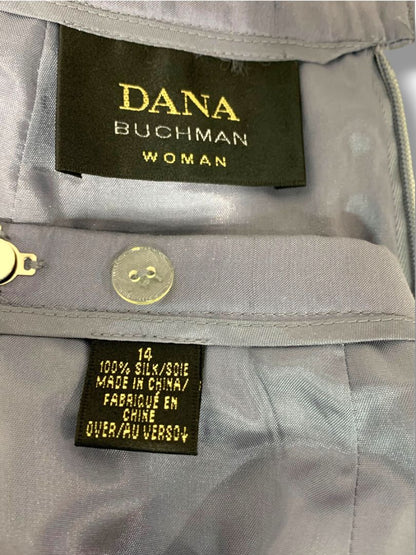 Size 14 Dana Buchman Woman Lavender Silk Pencil Skirt Lined  26" Length