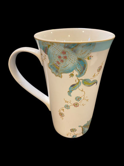 Latte Mug Tall 222 Fifth Eliza Spring Porcelain Dishwasher Microwave Safe