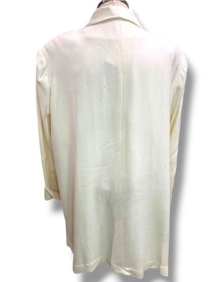 Size 14 Pappagallo Womens Vintage Longline New Cream Rayon Wool Blend