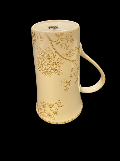 Latte Mug Tall 222 FifthPeacock Garden Porcelain Dishwasher Microwave Safe