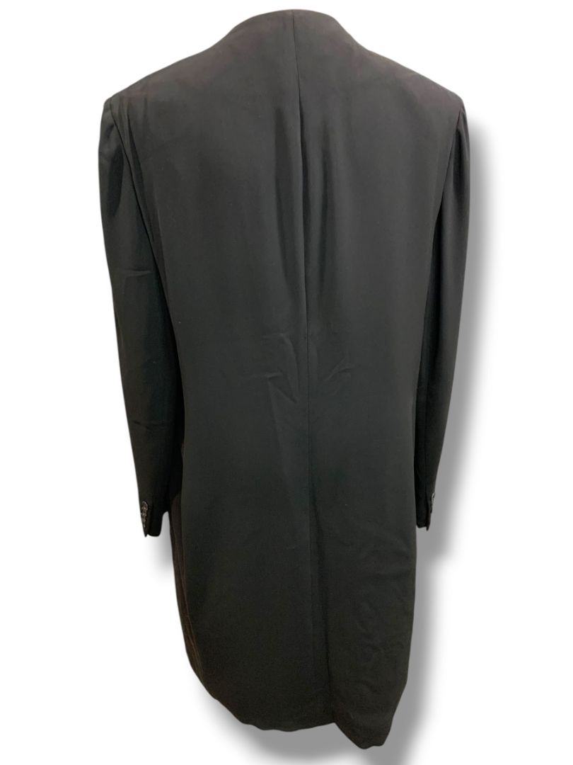 Size 14W Lauren Ralph Lauren 1990s Womens Longline Blazer Jacket Black