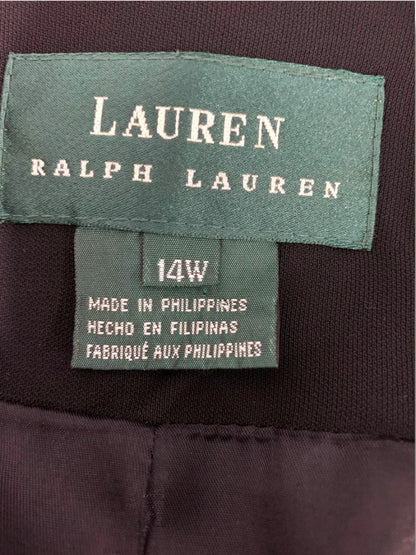 Size 14W Lauren Ralph Lauren 1990s Womens Longline Blazer Jacket Black