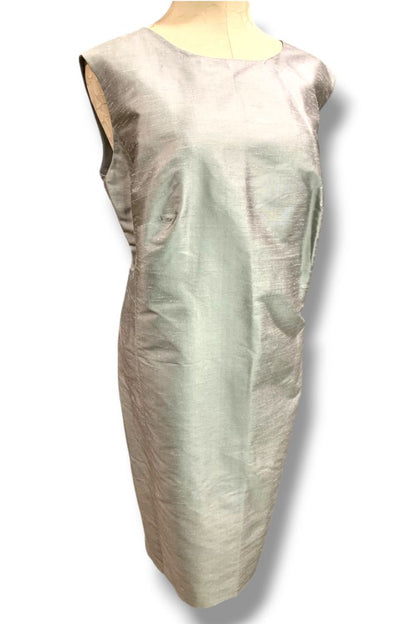 Size 14P Elisabeth by Liz Claiborne Silk Jacket and Sheath Dress Gray Lavender