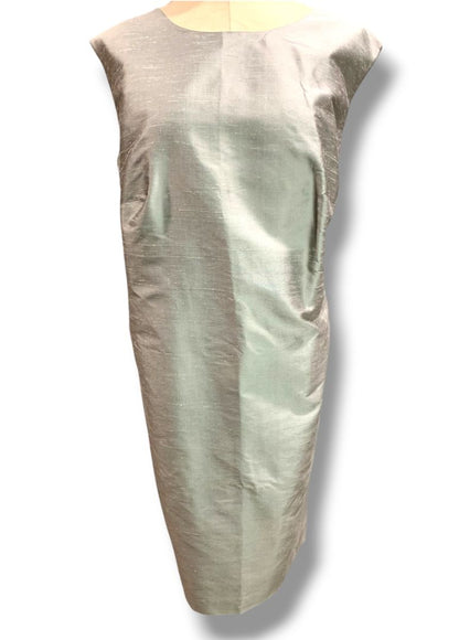 Size 14P Elisabeth by Liz Claiborne Silk Jacket and Sheath Dress Gray Lavender