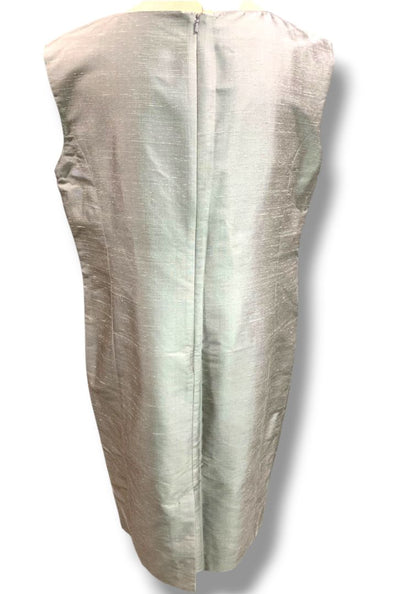 Size 14P Elisabeth by Liz Claiborne Silk Jacket and Sheath Dress Gray Lavender