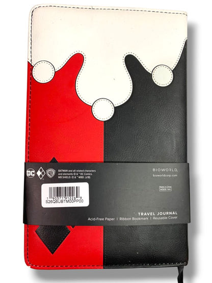 DC Comics New Harley Quinn Travel Journal Reusable Cover Ribbon Bookmark