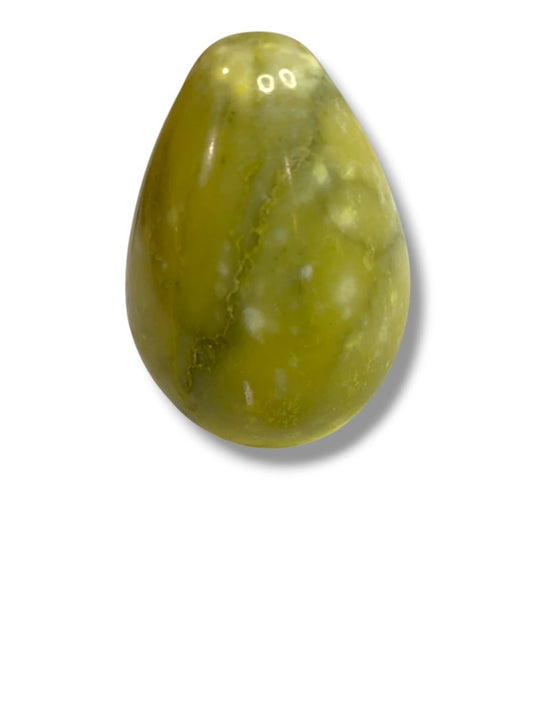 Green Yellow Marble Decorative Pear Fruit Alabaster Vintage 3.2 x 2.3"