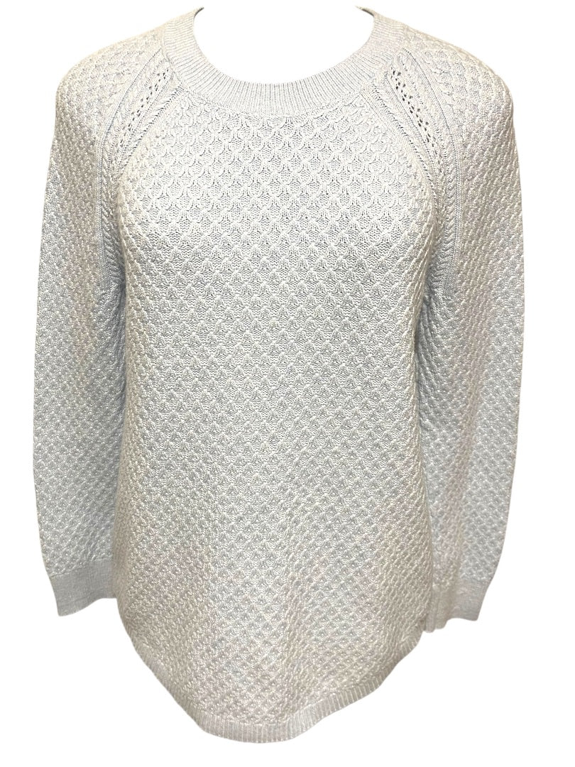 Medium Loft Light Blue Womens Soft Pullover Sweater Cotton
