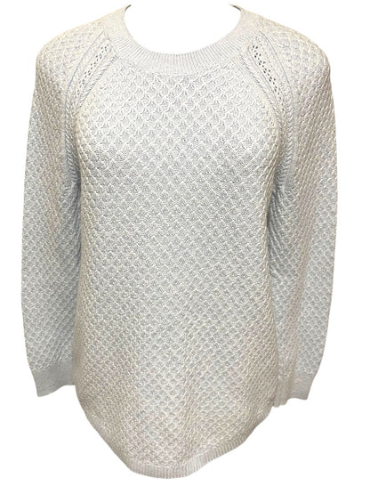 Medium Loft Light Blue Womens Soft Pullover Sweater Cotton