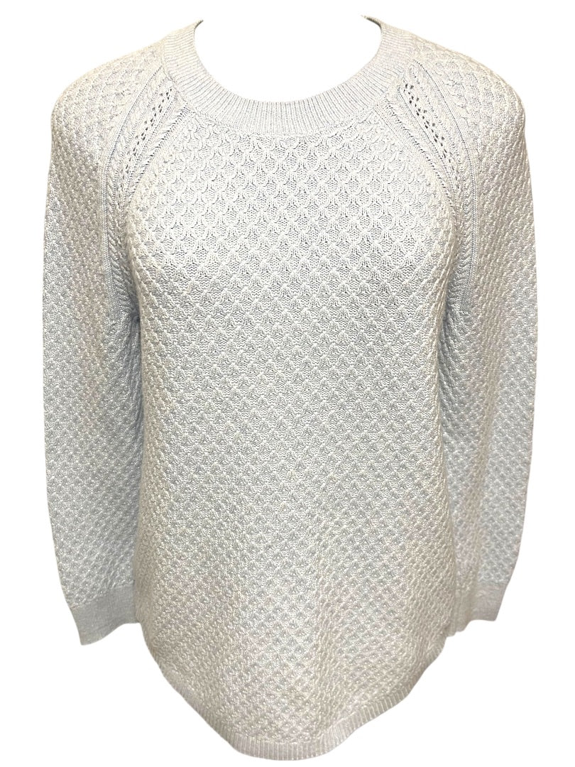 Medium Loft Light Blue Womens Soft Pullover Sweater Cotton