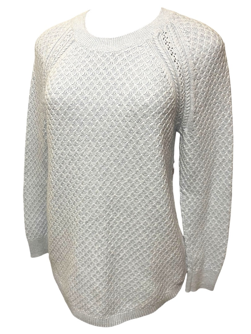 Medium Loft Light Blue Womens Soft Pullover Sweater Cotton