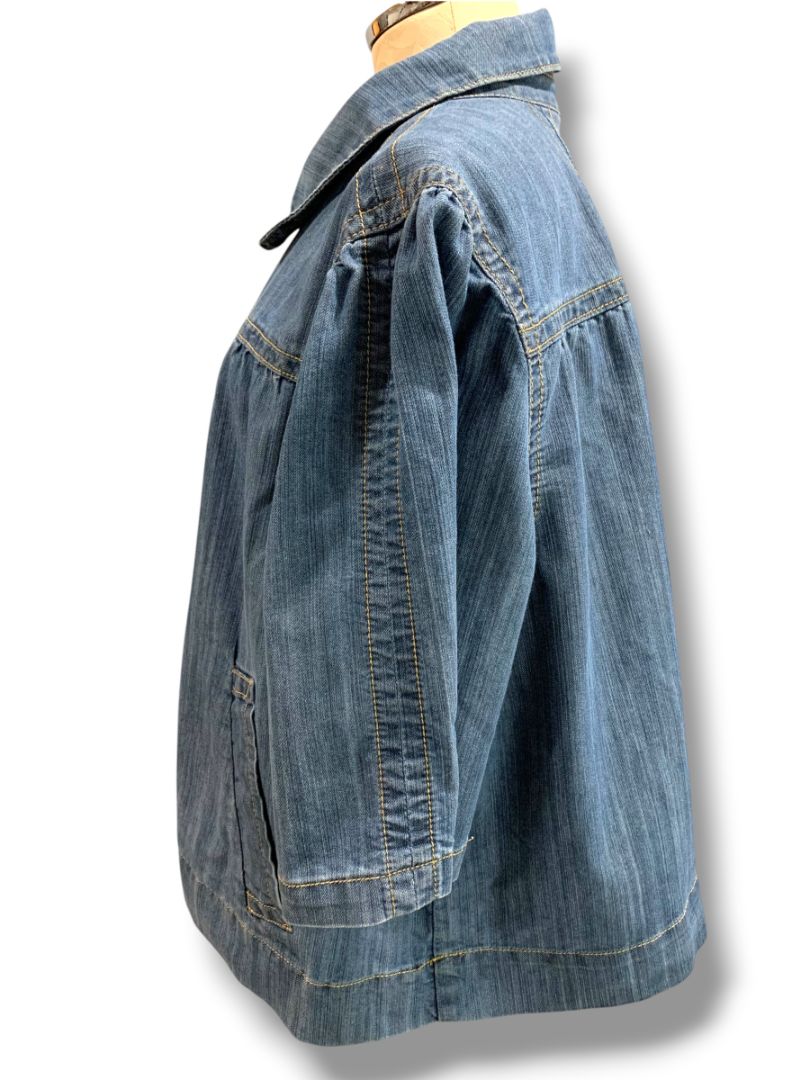 Size 22/24 Venezia Womens Jean Jacket Swing Baby Doll Style Denim