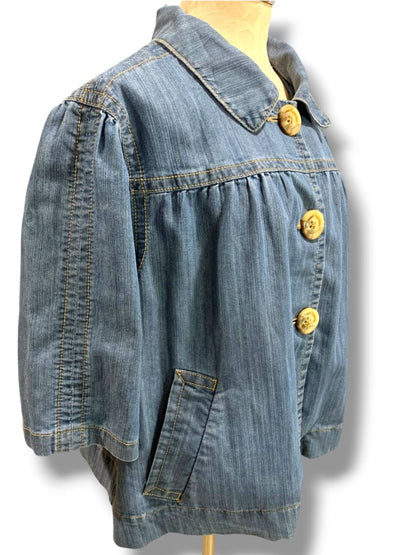Size 22/24 Venezia Womens Jean Jacket Swing Baby Doll Style Denim
