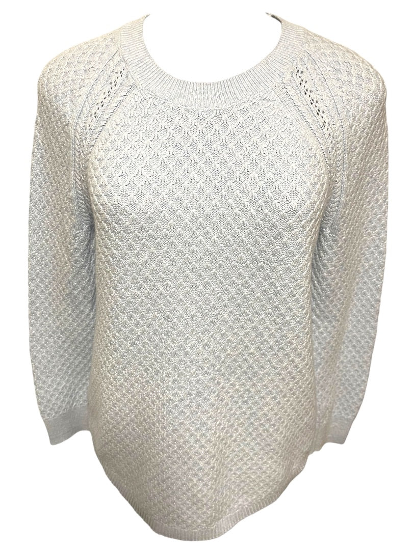 Medium Loft Light Blue Womens Soft Pullover Sweater Cotton