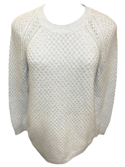 Medium Loft Light Blue Womens Soft Pullover Sweater Cotton