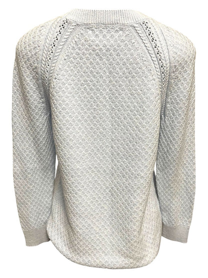 Medium Loft Light Blue Womens Soft Pullover Sweater Cotton