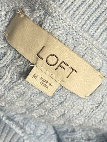 Medium Loft Light Blue Womens Soft Pullover Sweater Cotton