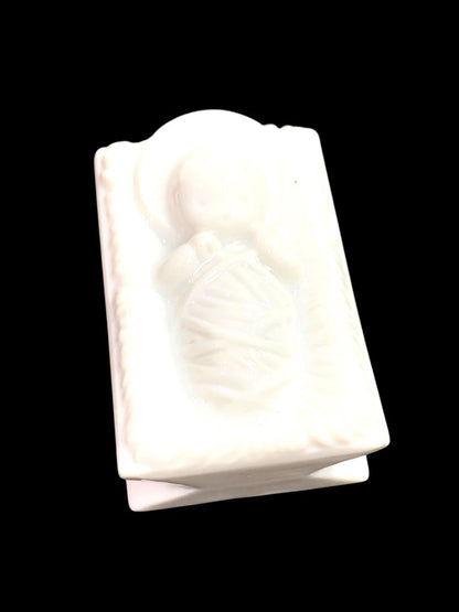 White Ceramic Replacement Nativity Manger Piece Baby Jesus 2" Vintage