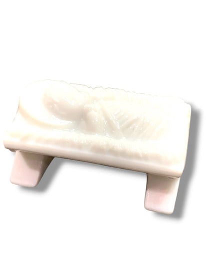 White Ceramic Replacement Nativity Manger Piece Baby Jesus 2" Vintage