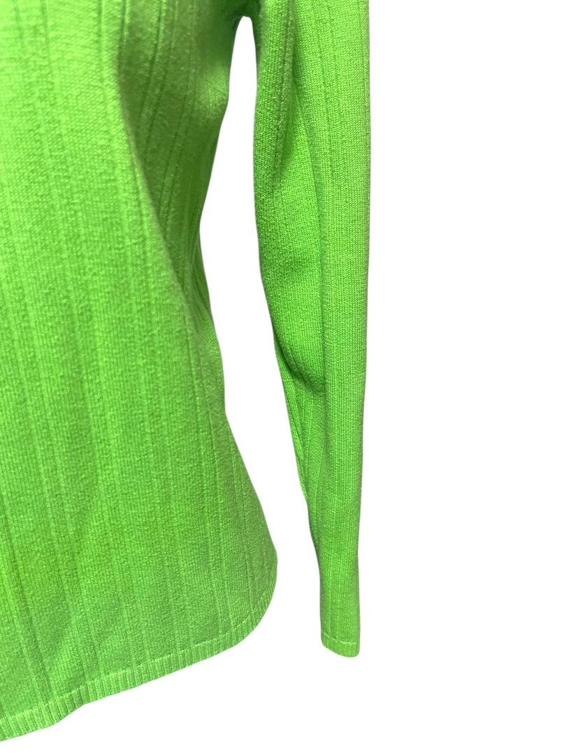 Small Talbots Womens Spring Green Sweater Turtleneck Ribbed