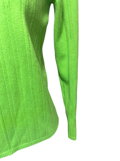 Small Talbots Womens Spring Green Sweater Turtleneck Ribbed