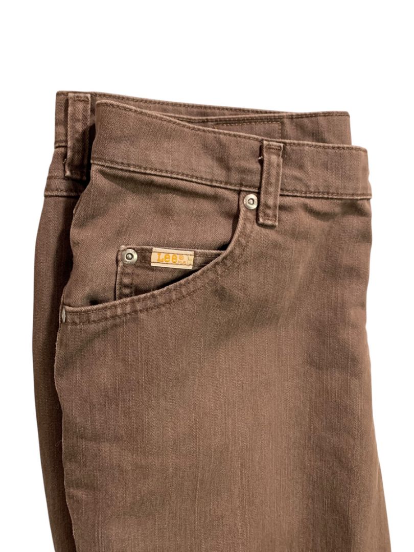 Size 16S Short Lee Womens Brown Jeans Denim Straight Leg