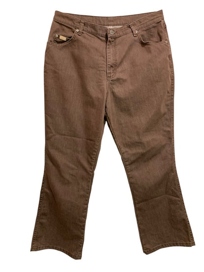 Size 16S Short Lee Womens Brown Jeans Denim Straight Leg
