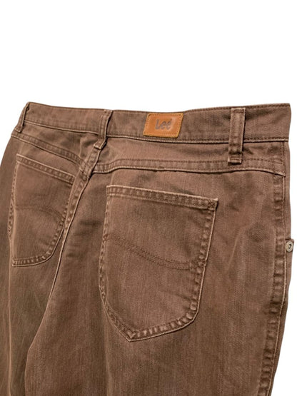 Size 16S Short Lee Womens Brown Jeans Denim Straight Leg