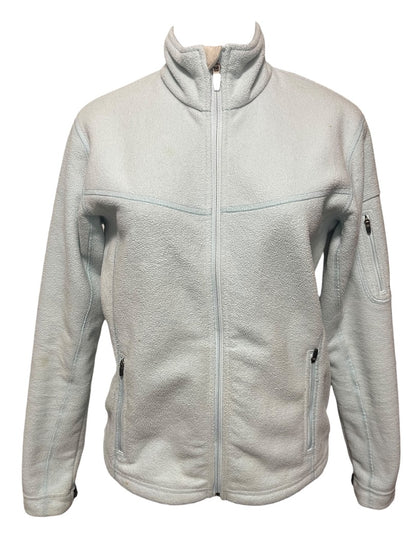 Small Eastern Mountain Sports Light Blue Womens Fleece Zip Up Jacket