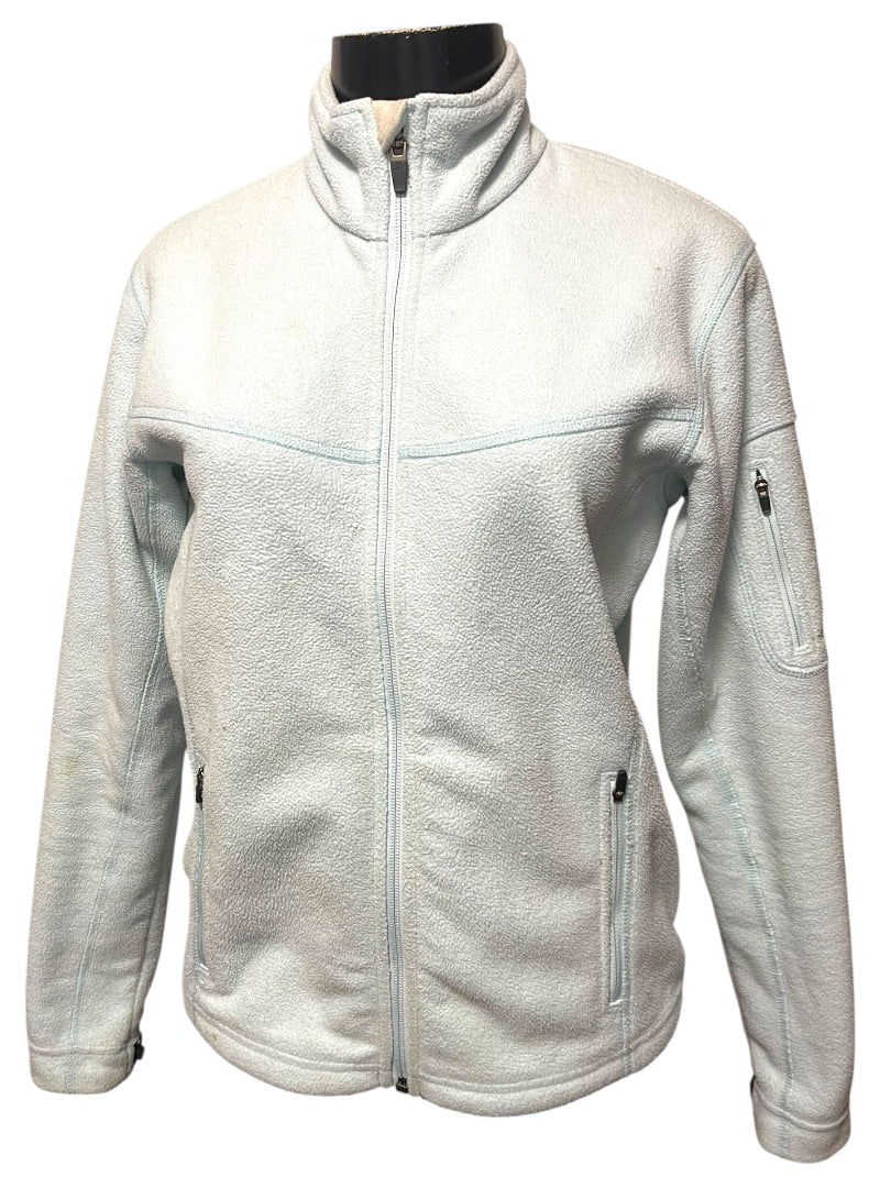 Small Eastern Mountain Sports Light Blue Womens Fleece Zip Up Jacket