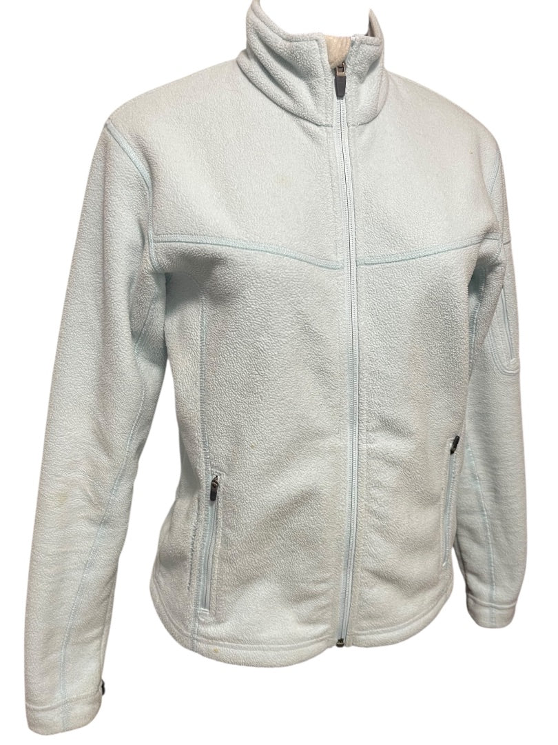 Small Eastern Mountain Sports Light Blue Womens Fleece Zip Up Jacket