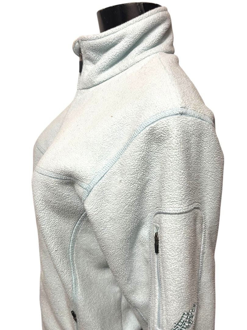 Small Eastern Mountain Sports Light Blue Womens Fleece Zip Up Jacket