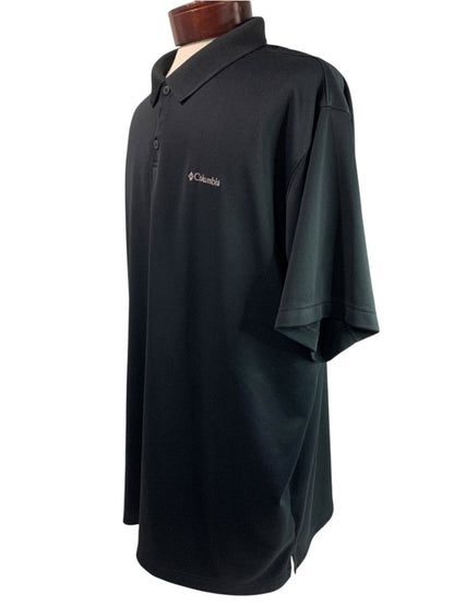 Size 3XL Columbia Mens Black Polo Shirt Omni-Shade Sun Protection