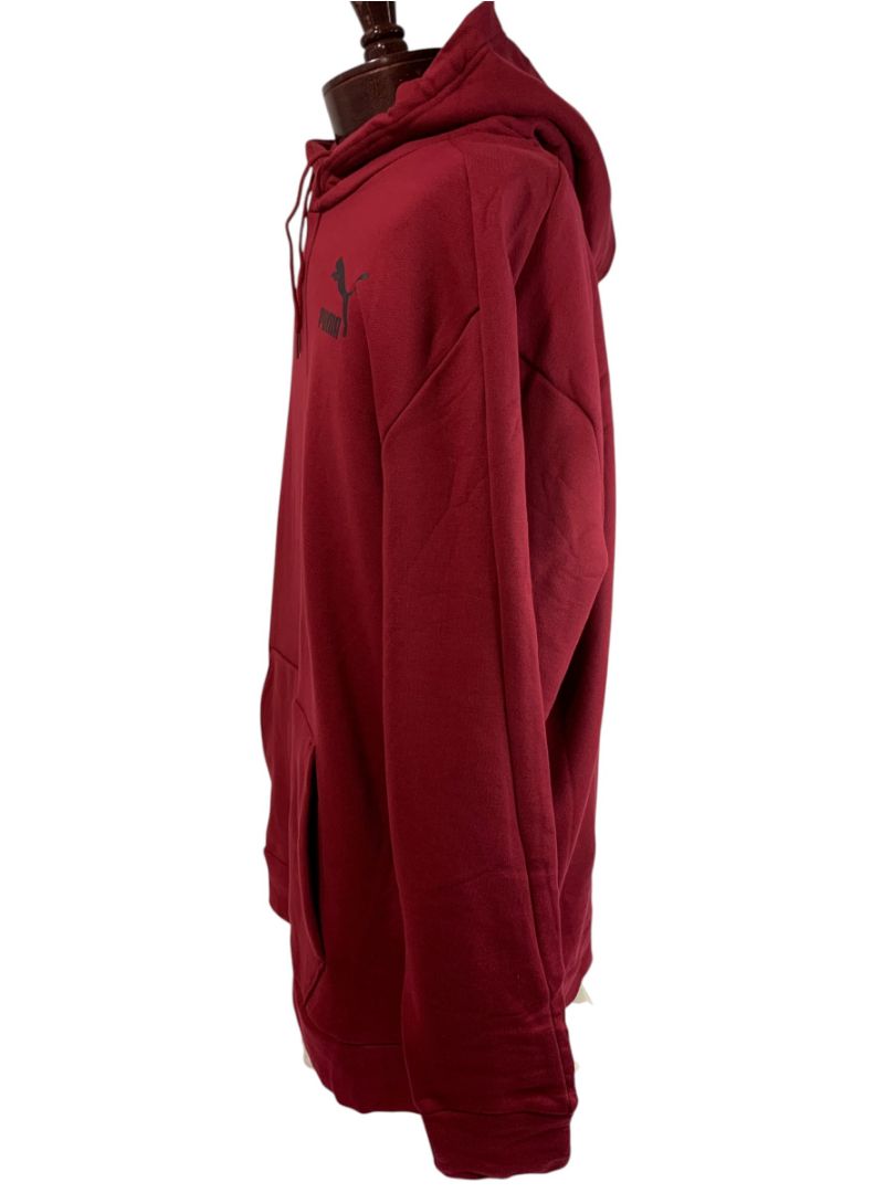 Large Puma New Mens Oversized Heavy Hoodie Sweatshirt Tibetan Red