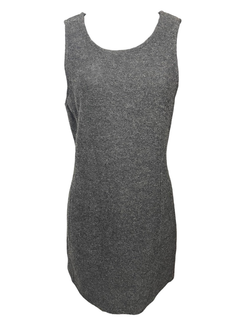 Size 6P Talbots Petites Gray Wool Sheath Dress Sleeveless Vintage