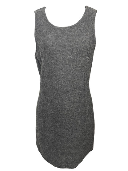 Size 6P Talbots Petites Gray Wool Sheath Dress Sleeveless Vintage