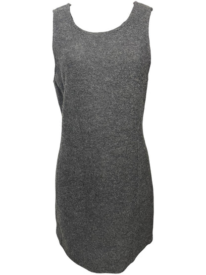 Size 6P Talbots Petites Gray Wool Sheath Dress Sleeveless Vintage