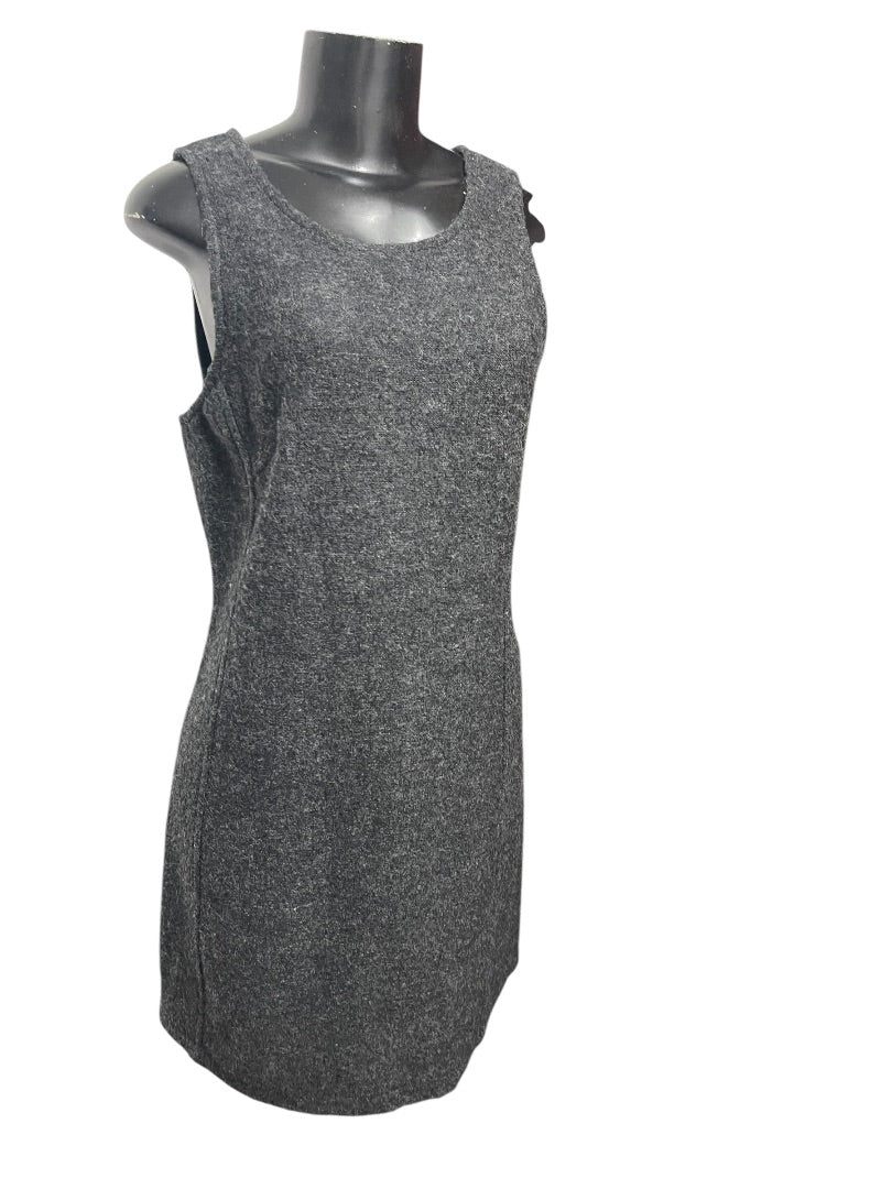 Size 6P Talbots Petites Gray Wool Sheath Dress Sleeveless Vintage