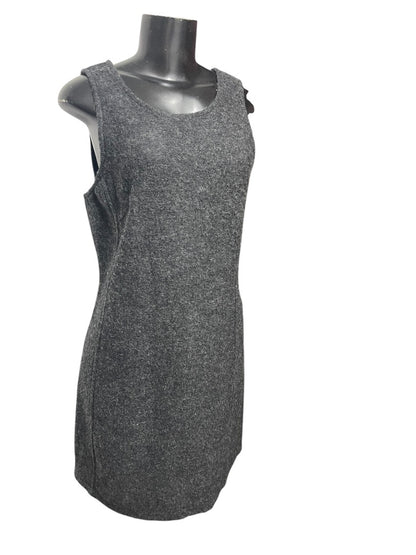 Size 6P Talbots Petites Gray Wool Sheath Dress Sleeveless Vintage