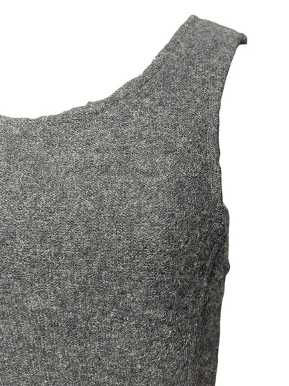 Size 6P Talbots Petites Gray Wool Sheath Dress Sleeveless Vintage