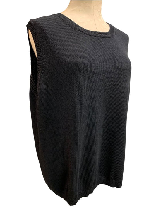 XL This Fits . . . Brand Black Sleeveless Sweater Shell Tagged Size 5