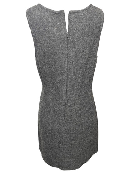 Size 6P Talbots Petites Gray Wool Sheath Dress Sleeveless Vintage