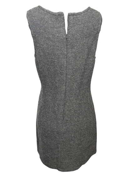 Size 6P Talbots Petites Gray Wool Sheath Dress Sleeveless Vintage