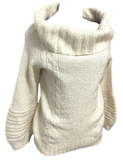 Medium Sleeping on Snow Anthropologie Ivory Soft Sweater Wide Cowl Neck