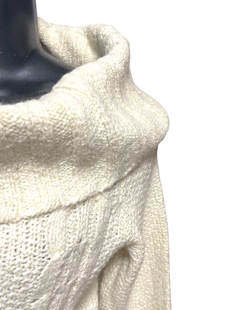Medium Sleeping on Snow Anthropologie Ivory Soft Sweater Wide Cowl Neck