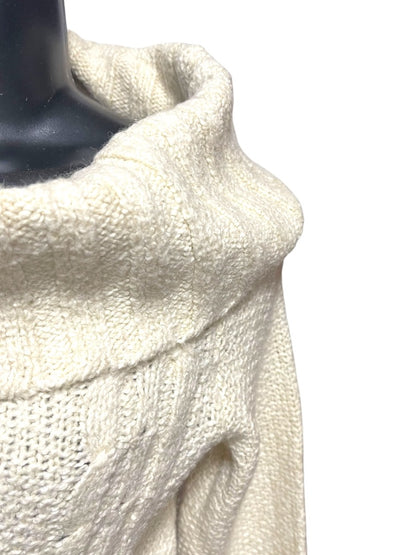 Medium Sleeping on Snow Anthropologie Ivory Soft Sweater Wide Cowl Neck
