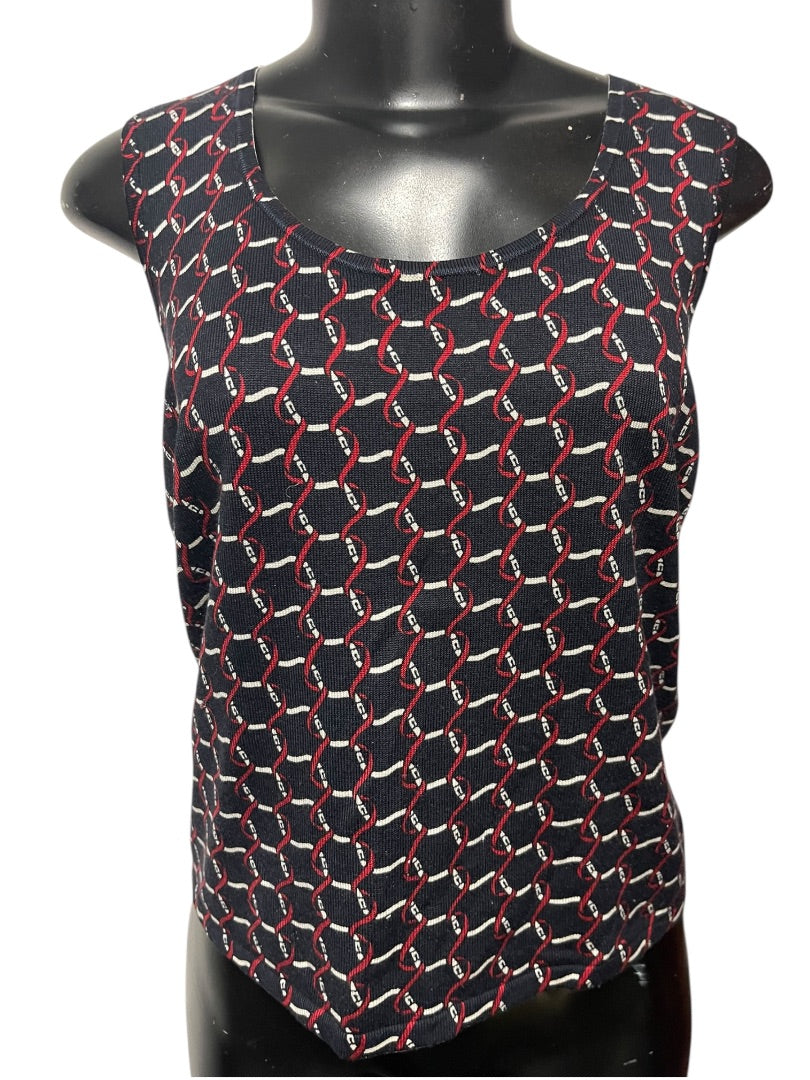 Small Petite Talbots Petites Womens Silk Blend Sweater Shell Tank Black