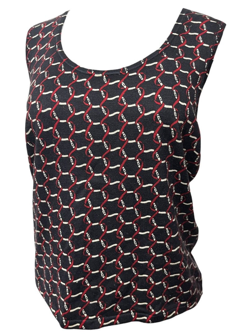 Small Petite Talbots Petites Womens Silk Blend Sweater Shell Tank Black